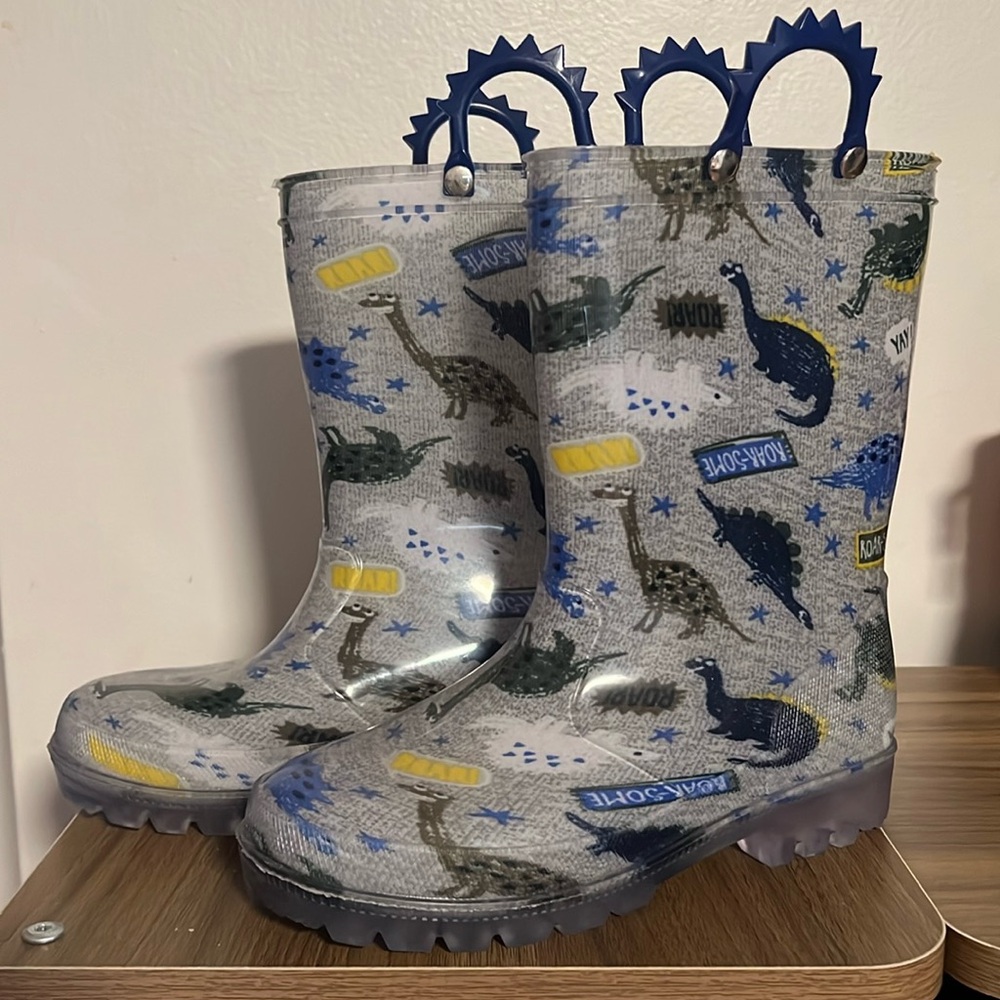 Rain boots for a size 3 boy or girl